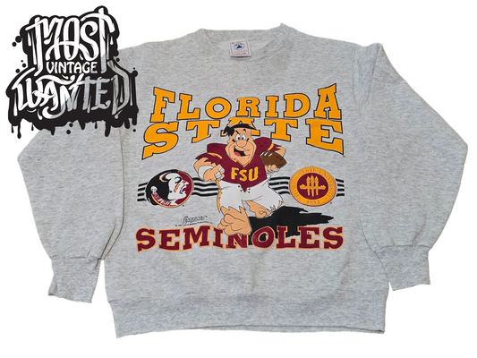 Vintage 1990s Fred Flinstone Florida State Seminoles Sweatshirt