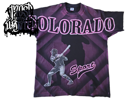 Vintage 1990s Colorado Rockies AOP Shirt