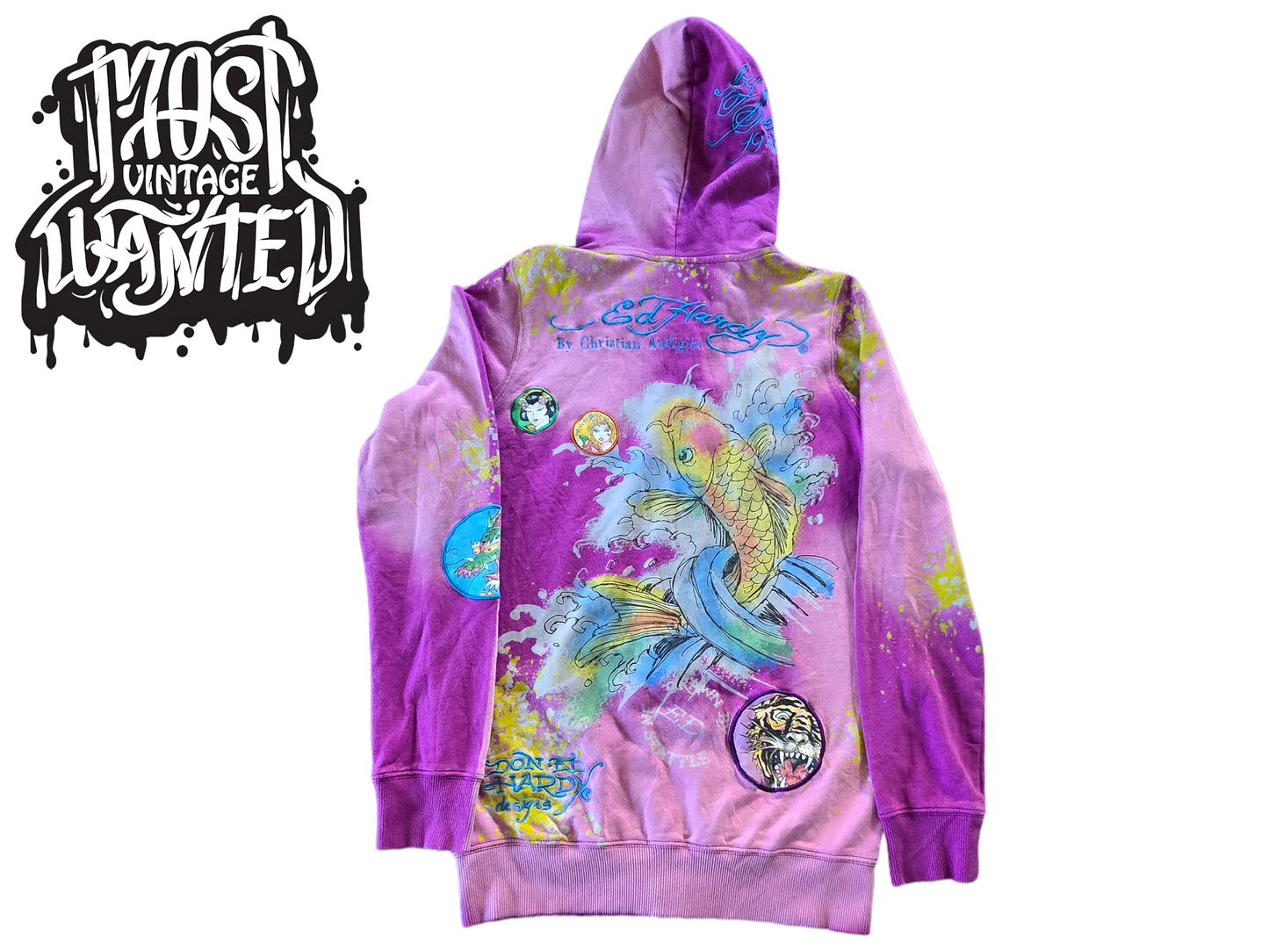 ED HARDY By Christian Audigier Patched Hoodie