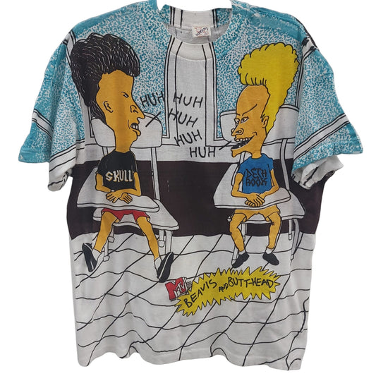 Vintage 1990s Beavis and Butthead MTV Fantasy AOP Shirt