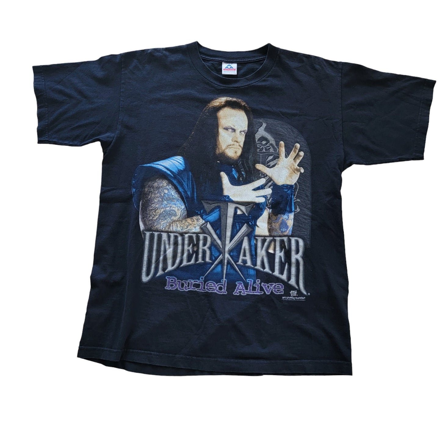 Vintage 1990s WWF Undertaker "Buried Alive" Promo Shirt