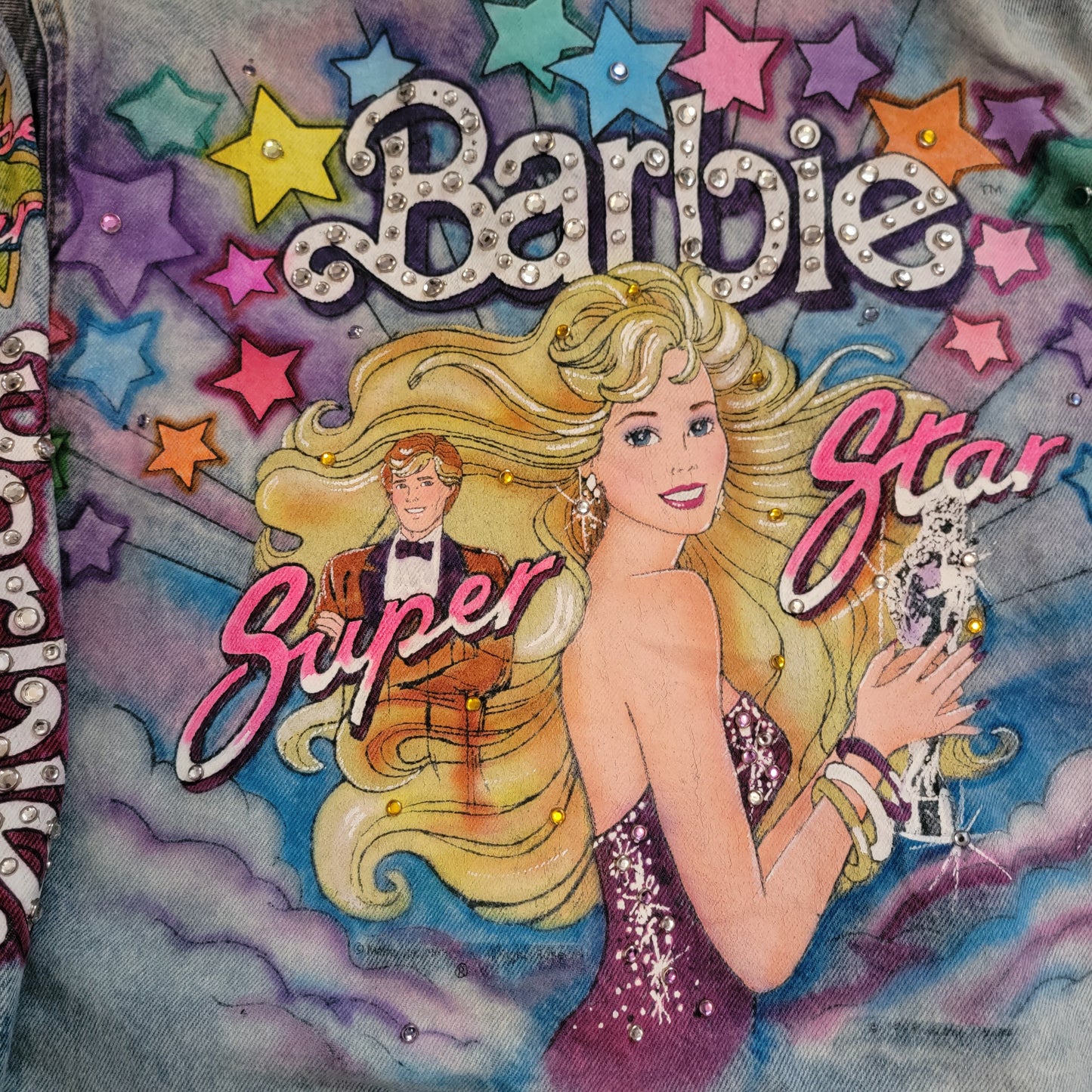 Vintage 1980s Tony Alamo Super Star Barbie Denim Jacket