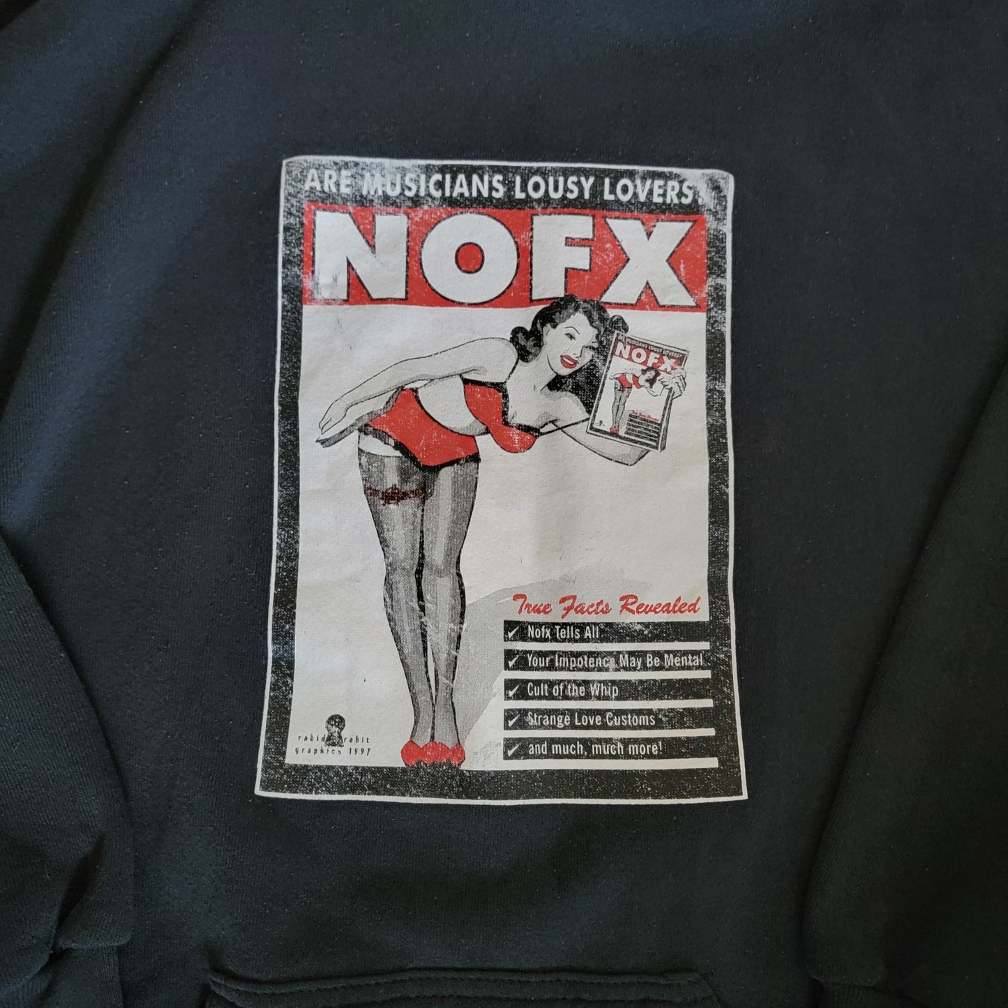 Vintage 1990s NOFX Are Musician Lousy Lovers Punk Hoodie