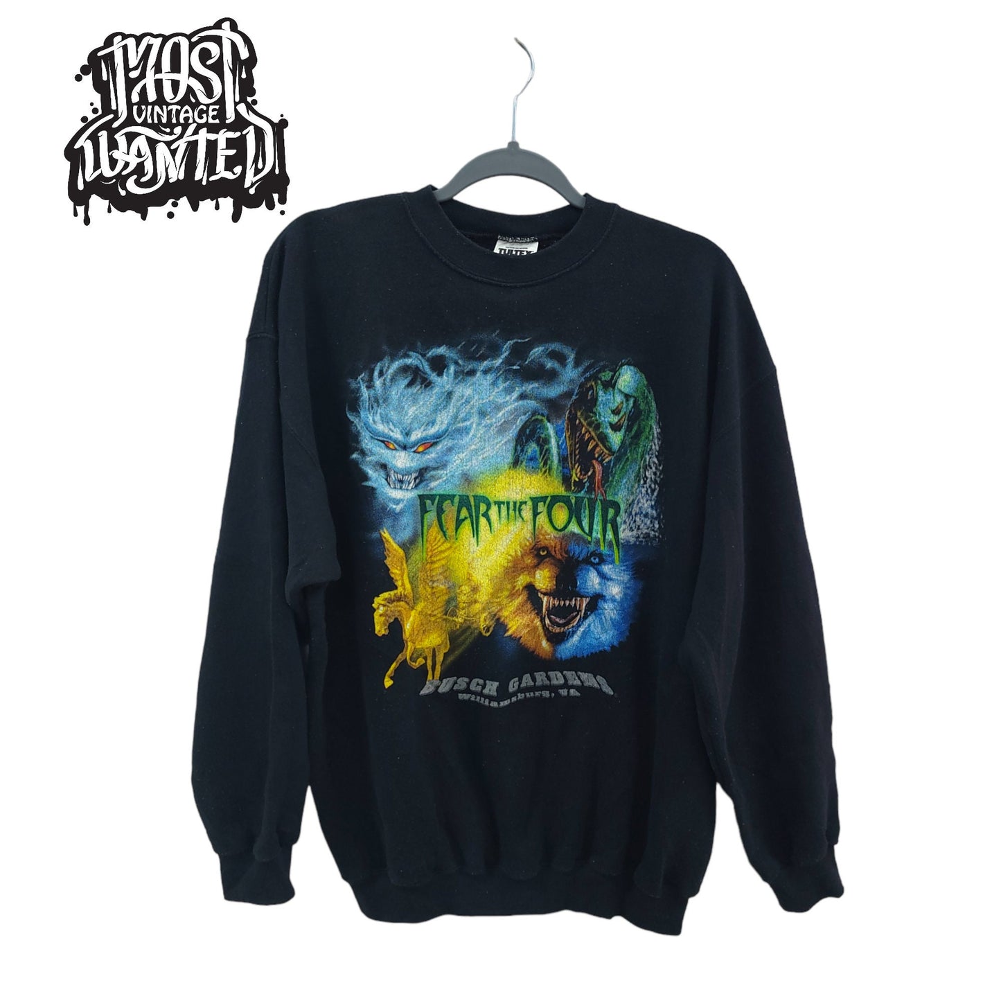 Vintage 1990s Busch Gardens Fear The Four Sweatshirt