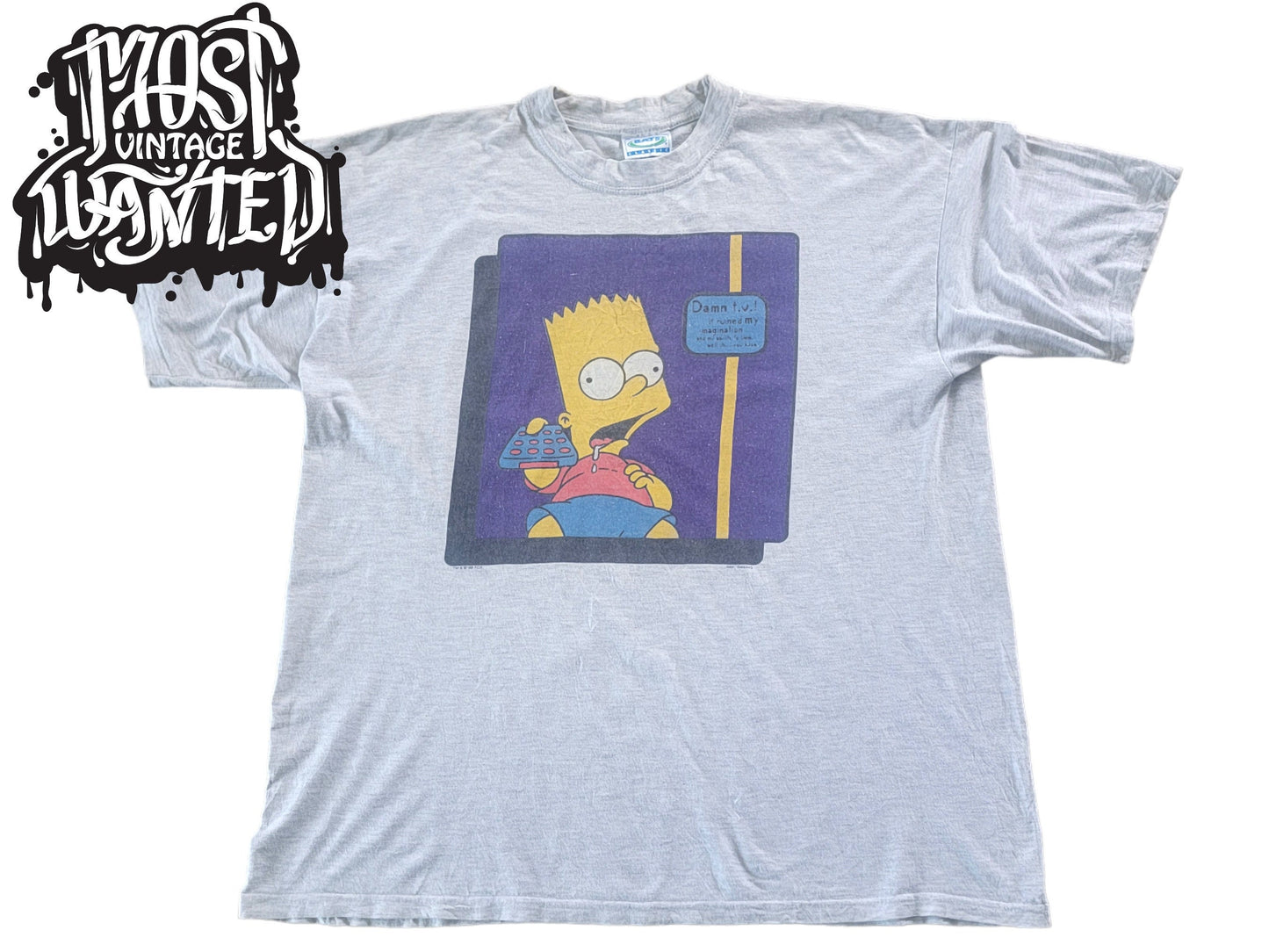 Vintage 1990s Bart Simpson "Damn T.V."Shirt