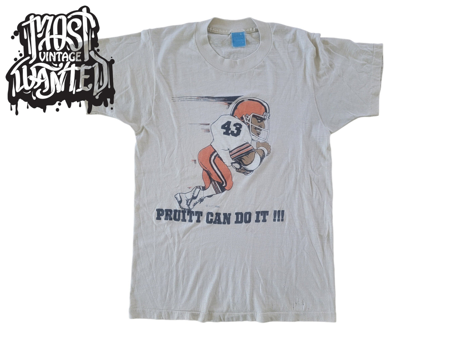 Vintage 1990s Cleveland Browns "Mike Pruitt Can Do It" Shirt