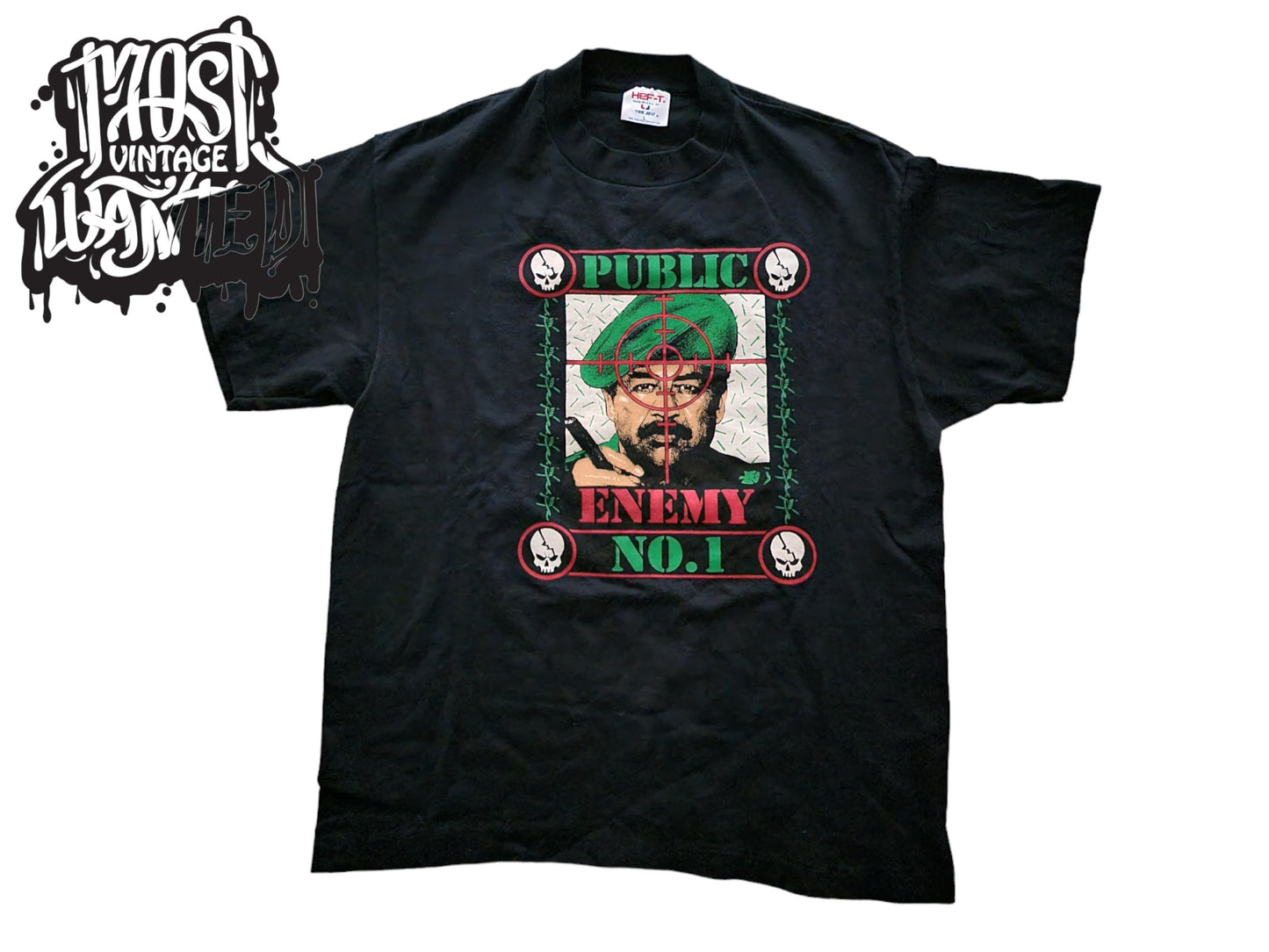 Vintage 1990s Public Enemy No. 1 Saddam Shirt