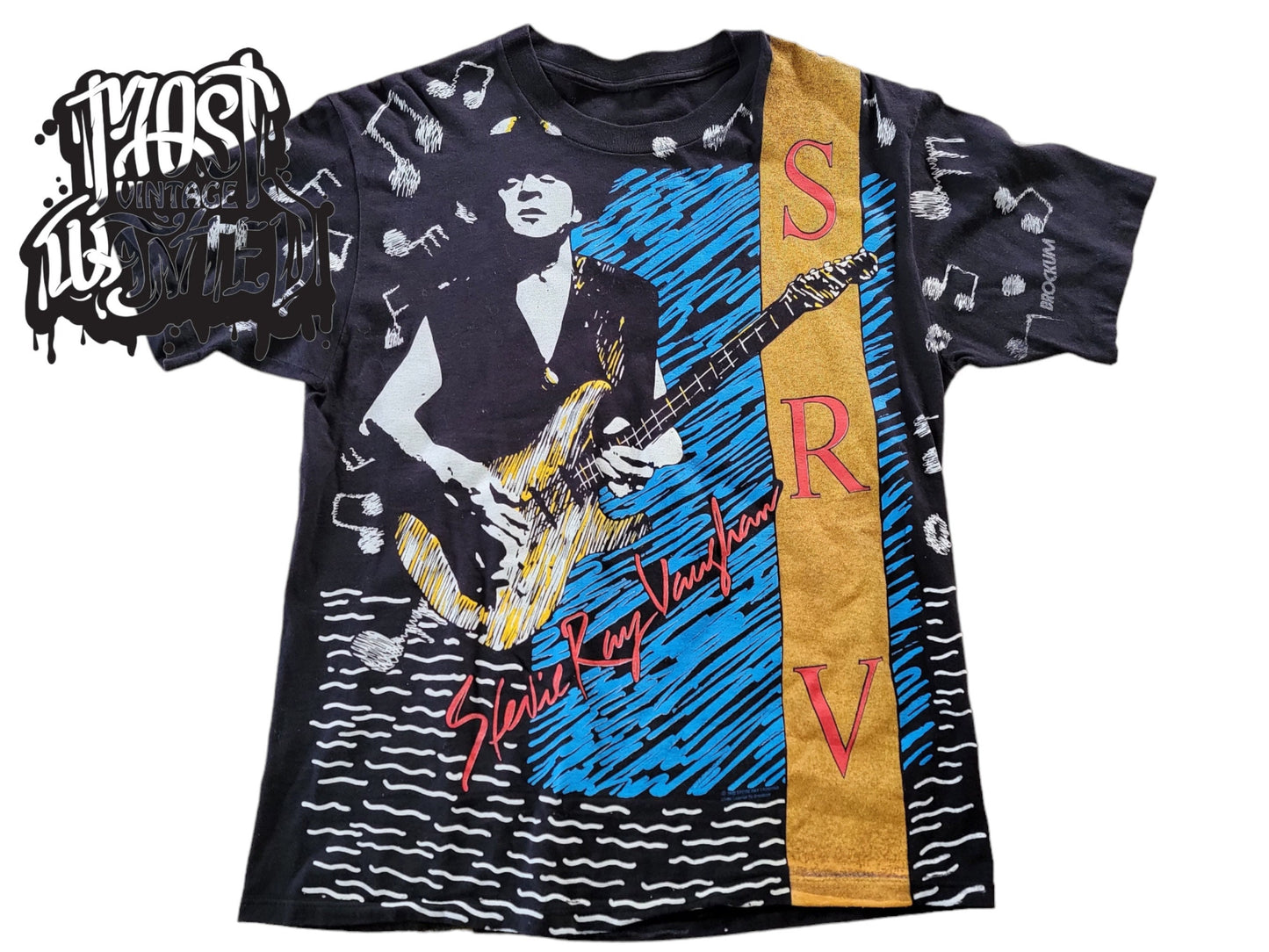 Vintage 1990s Stevie Ray Vaughn AOP Brockum Shirt