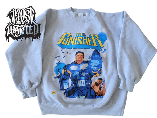 Vintage 1990s The Punisher Marvel Comics x Sega Genesis Sweatshirt