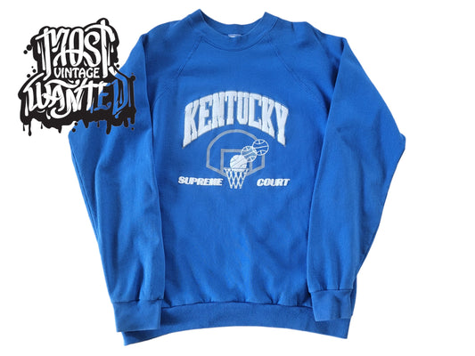 Vintage 1980s Kentucky Wildcats Trench Sweatshirt