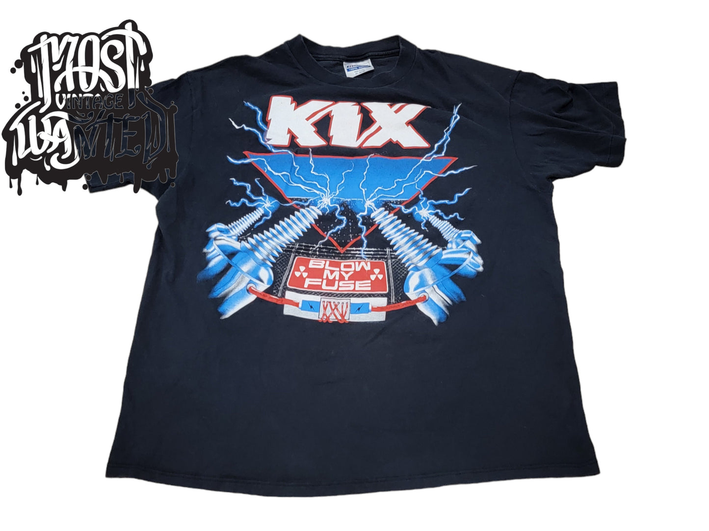 Vintage 1980s KIX "Blow My Fuse World Tour 1989" Shirt