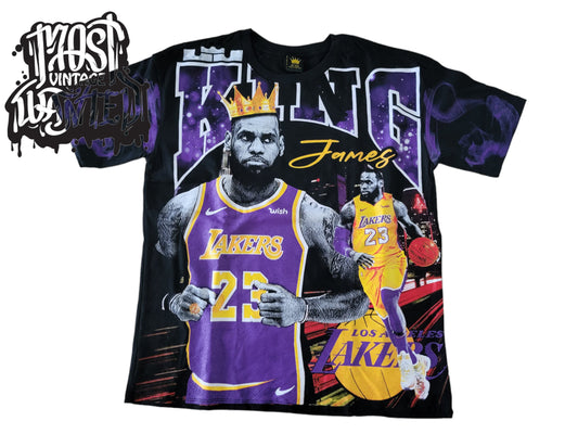 LA Lakers LBJ King AOP