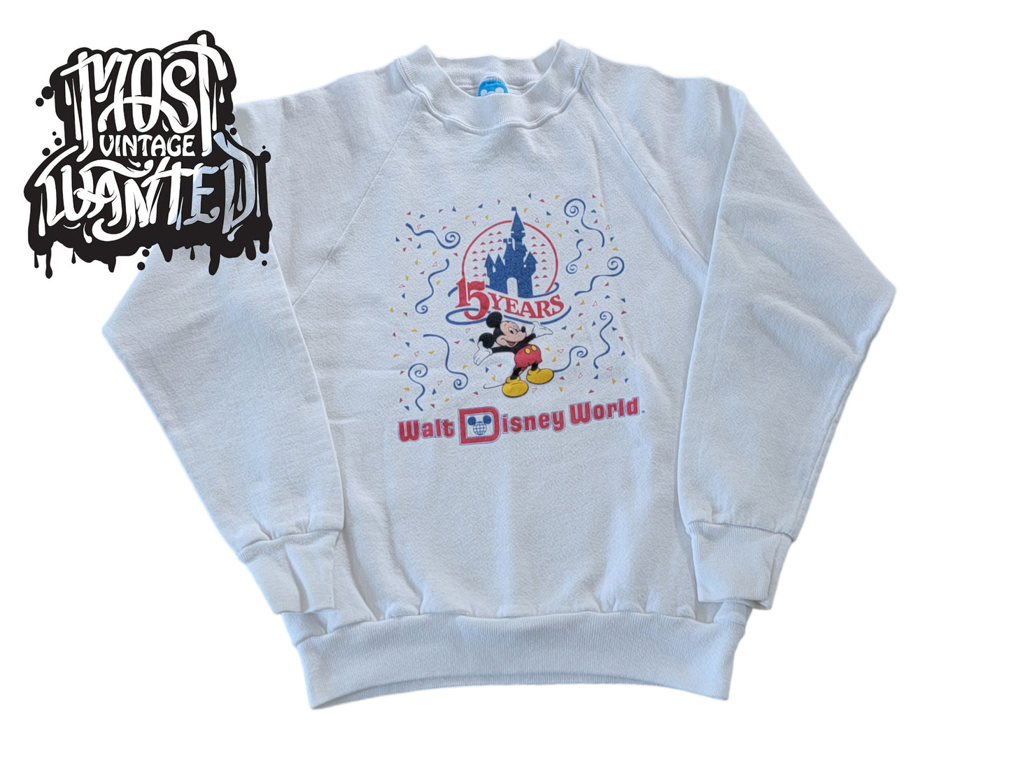 Vintage 1980s WDW Mickey 15 Years Anniversary Sweatshirt