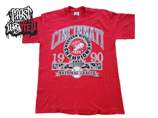 Vintage 1990s Cincinnati Reds Division Champions Graphic T-shirt