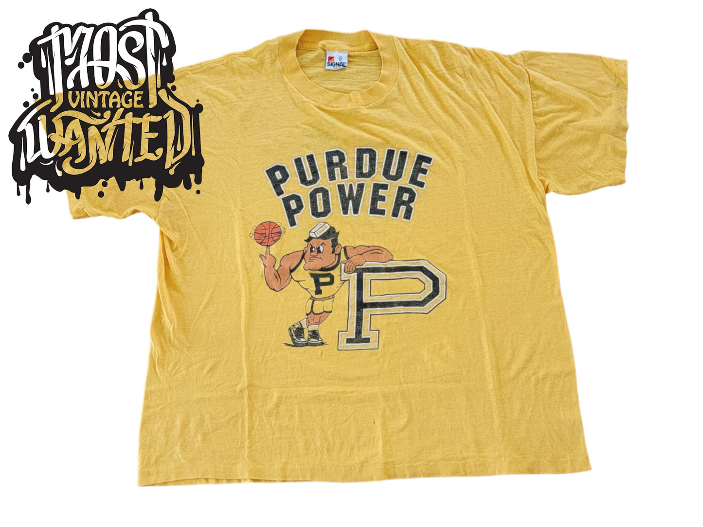 Vintage 1980s Purdue Pete Boilermakers University Mascot T-Shirt