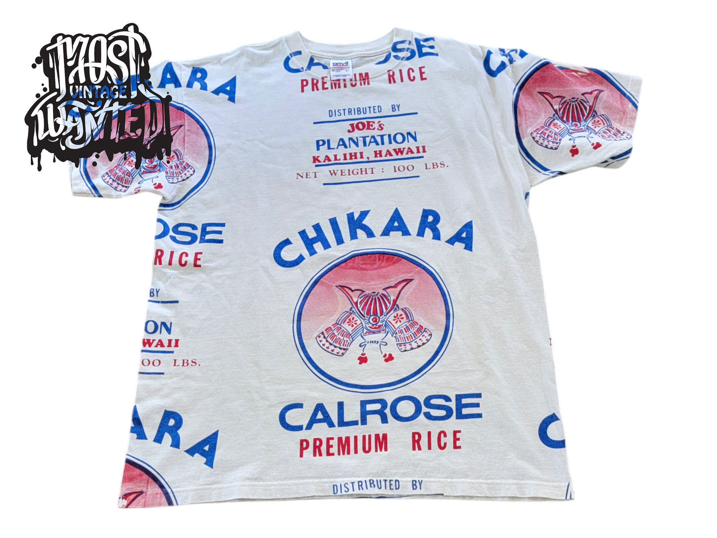 Vintage 1990s Chikara Premium Rice Hawaii AOP Shirt