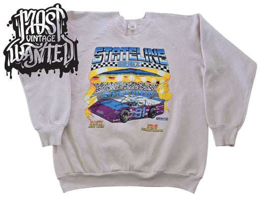 Vintage 1990s STATELINE Eriez Speedway McCreary Racing Sweatshirt