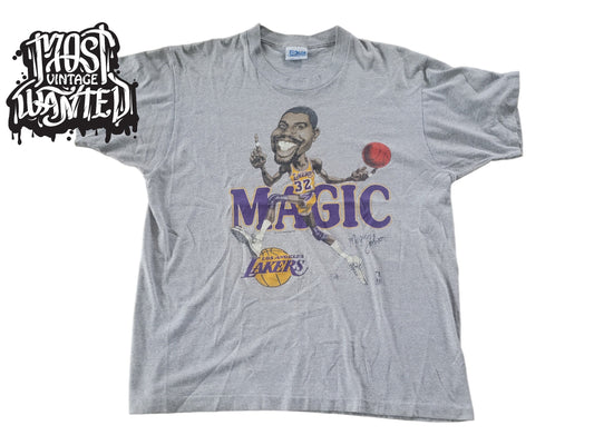 Vintage 1990s Magic Johnson Los Angeles Lakers Caricature shirt