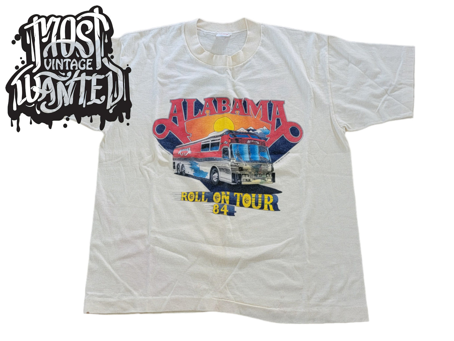 Vintage 1980s Alabama Band "Roll On Tour 84" Shirt