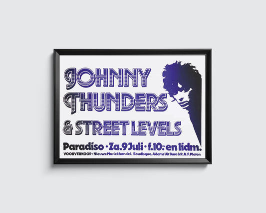 Poster: J. Thunders & Street Levels Concert Poster Reprint 14x11 or 18x11