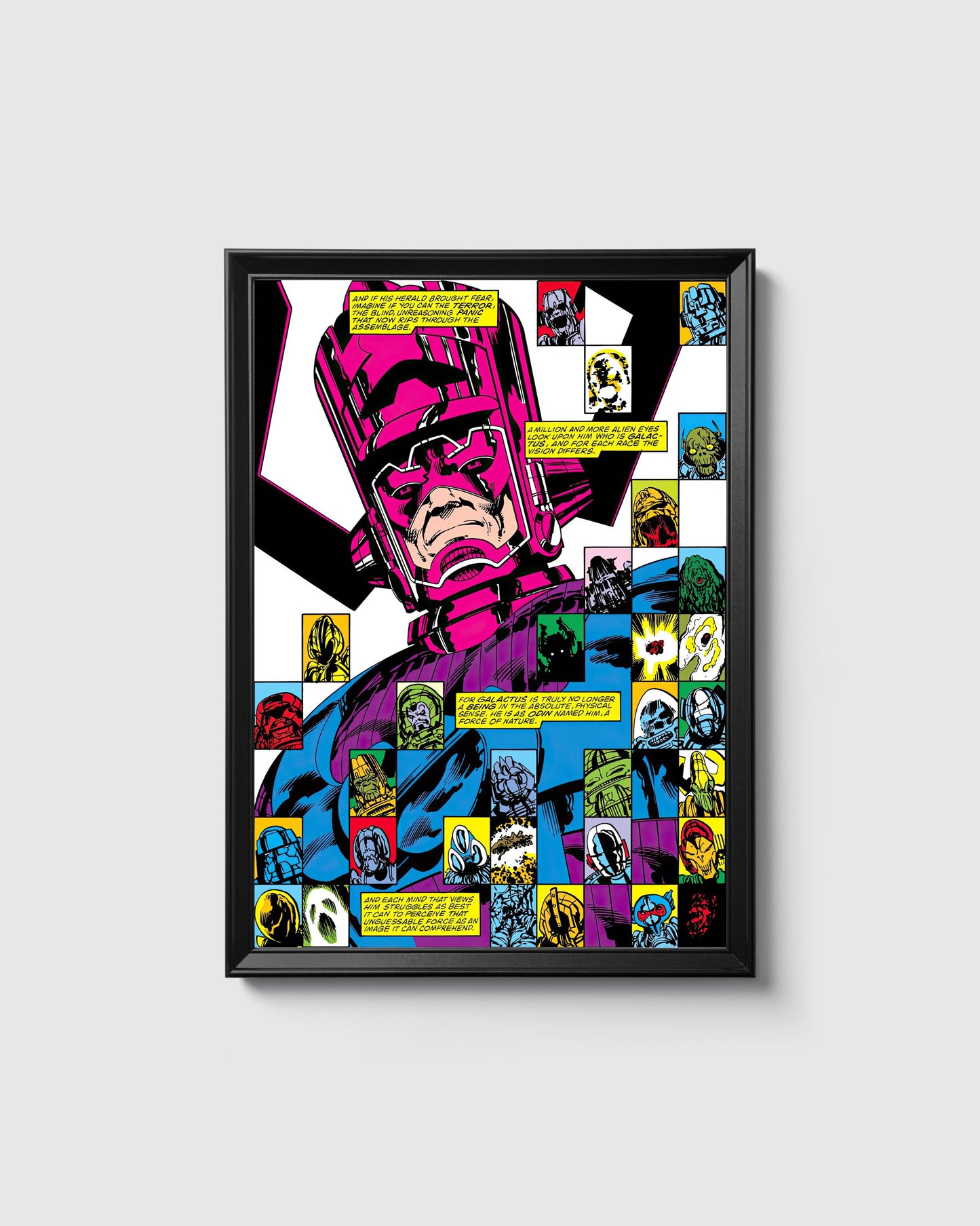 Poster: Many Faces of Galactus Reprint 11x14 or 11x18