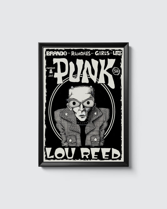 Poster: Lou Reed v.1 Punk Reprint 11x14 or 11x18