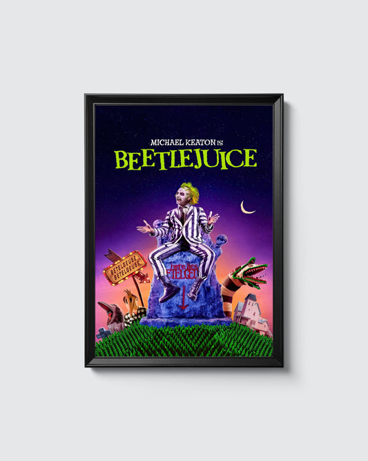 Poster: Beetlejuice Movie Reprint 11x14 or 11x18