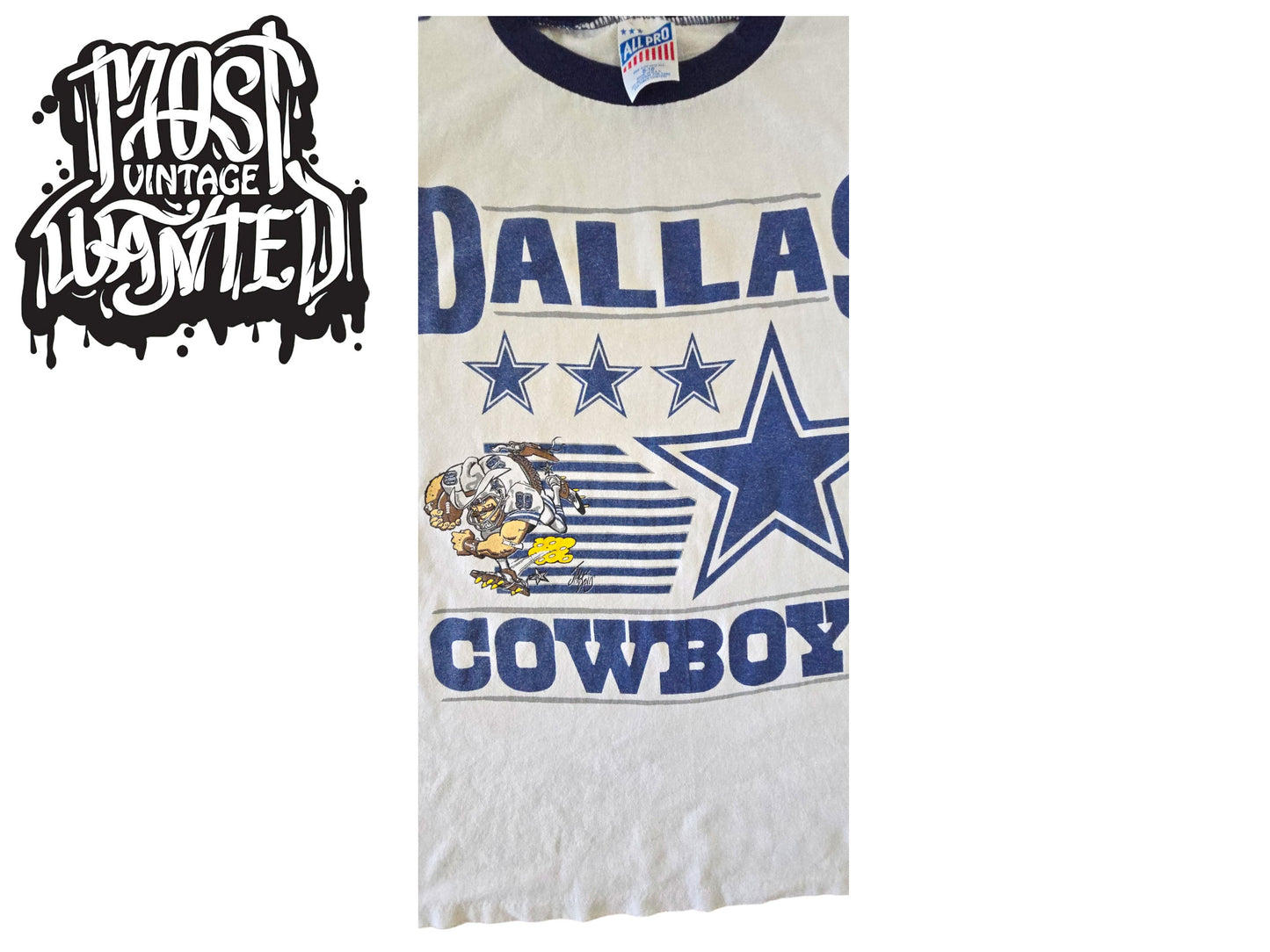 Vintage 1990s Dallas Cowboys Aikman Mascot Shirt