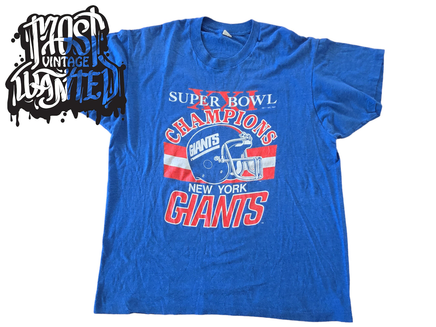 Vintage 1980s NY Giants Super Bowl XXI Champions Graphic Shirt