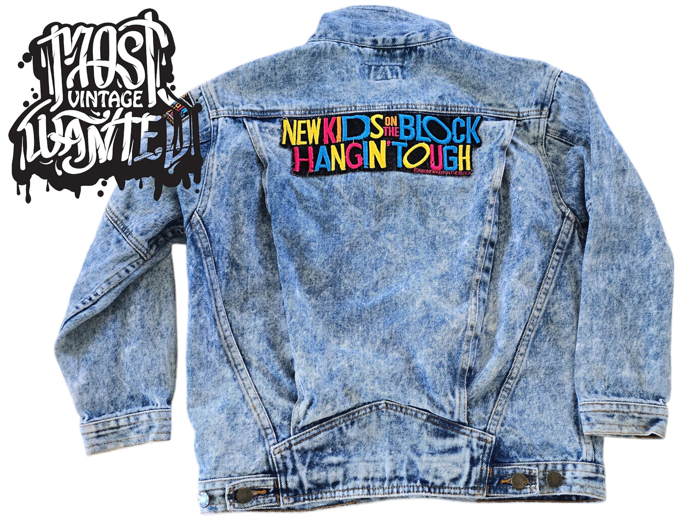 Vintage 1990s New Kids On The Block "Hangin Tough" Tour Denim Jacket