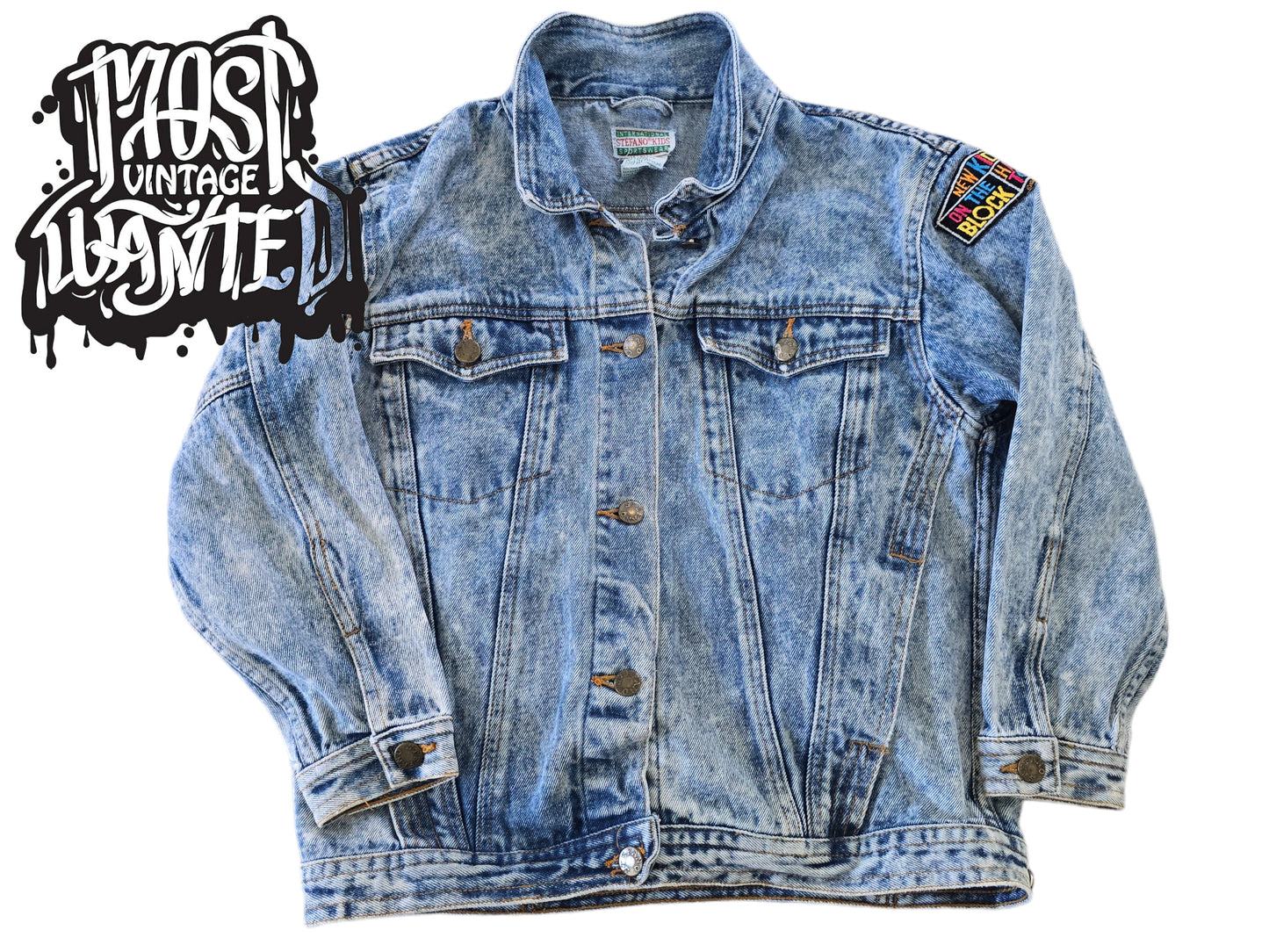 Vintage 1990s New Kids On The Block "Hangin Tough" Tour Denim Jacket