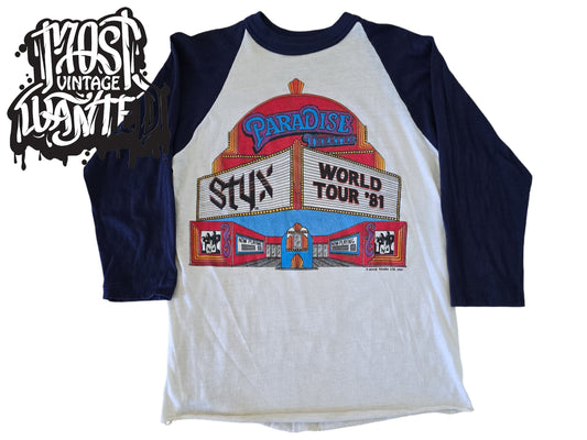 Vintage 1980s STYX "World Tour '81" Shirt