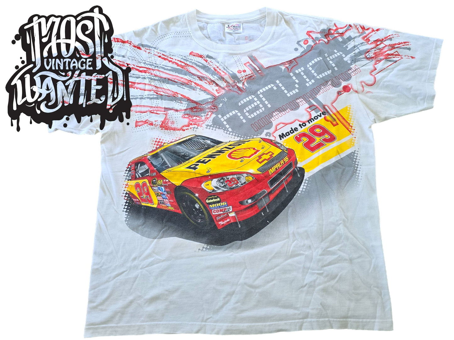 Vintage 1990s Chase Authentics Kevin Harvick Shell NASCAR AOP Shirt