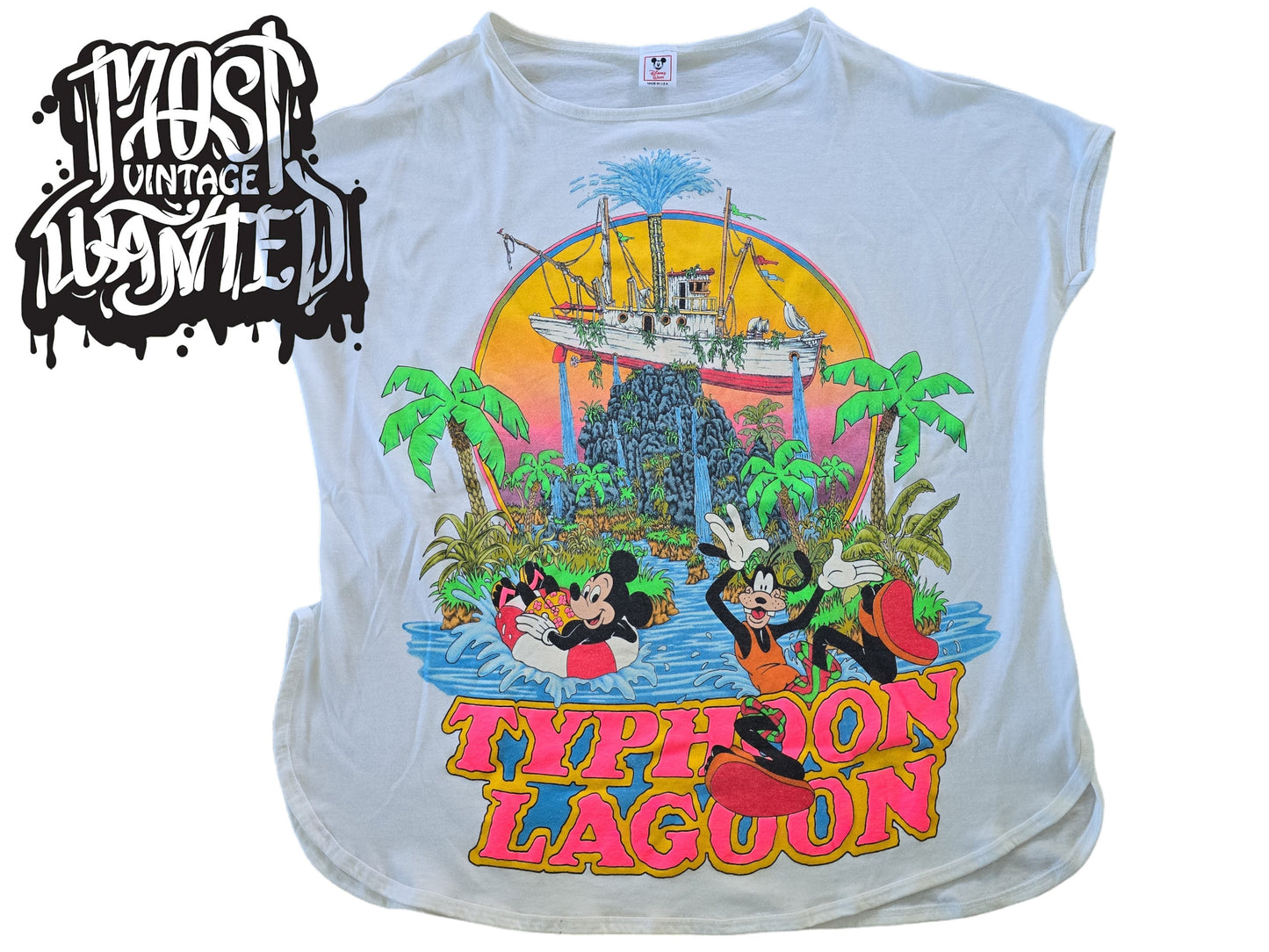 Vintage 1990s Disney's Typhoon Lagoon Full Print Shirt