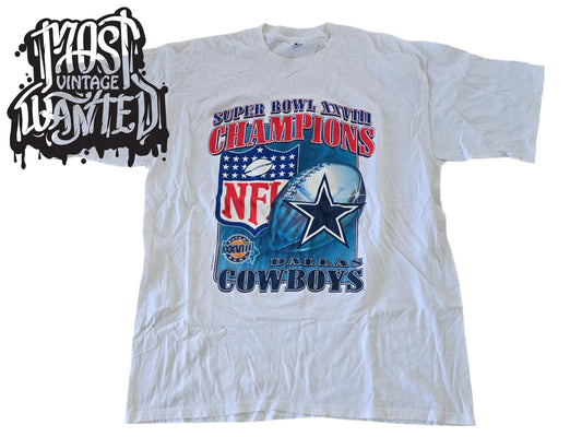 Vintage 1990s Dallas Cowboys Super Bowl XXVIII Champions Starter Shirt