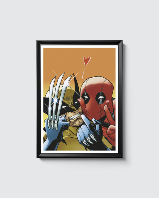 Poster: Wolverine & Deadpool Friendship 11x14 or 11x18 Reprint